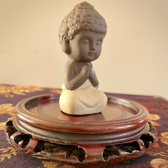 Chinese Rosewood carved lacquered footed wood lamp vase display base Vintage - Picture 7 of 8